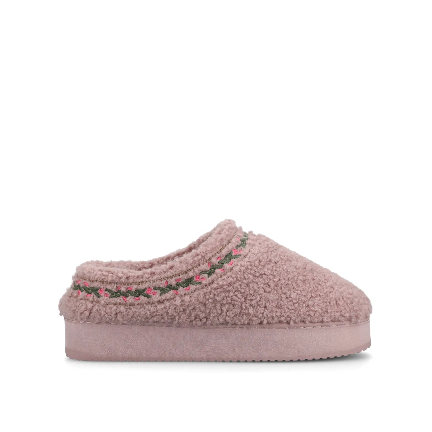 Pallmer Slippers in Faux Shearling - Lilac Fleece