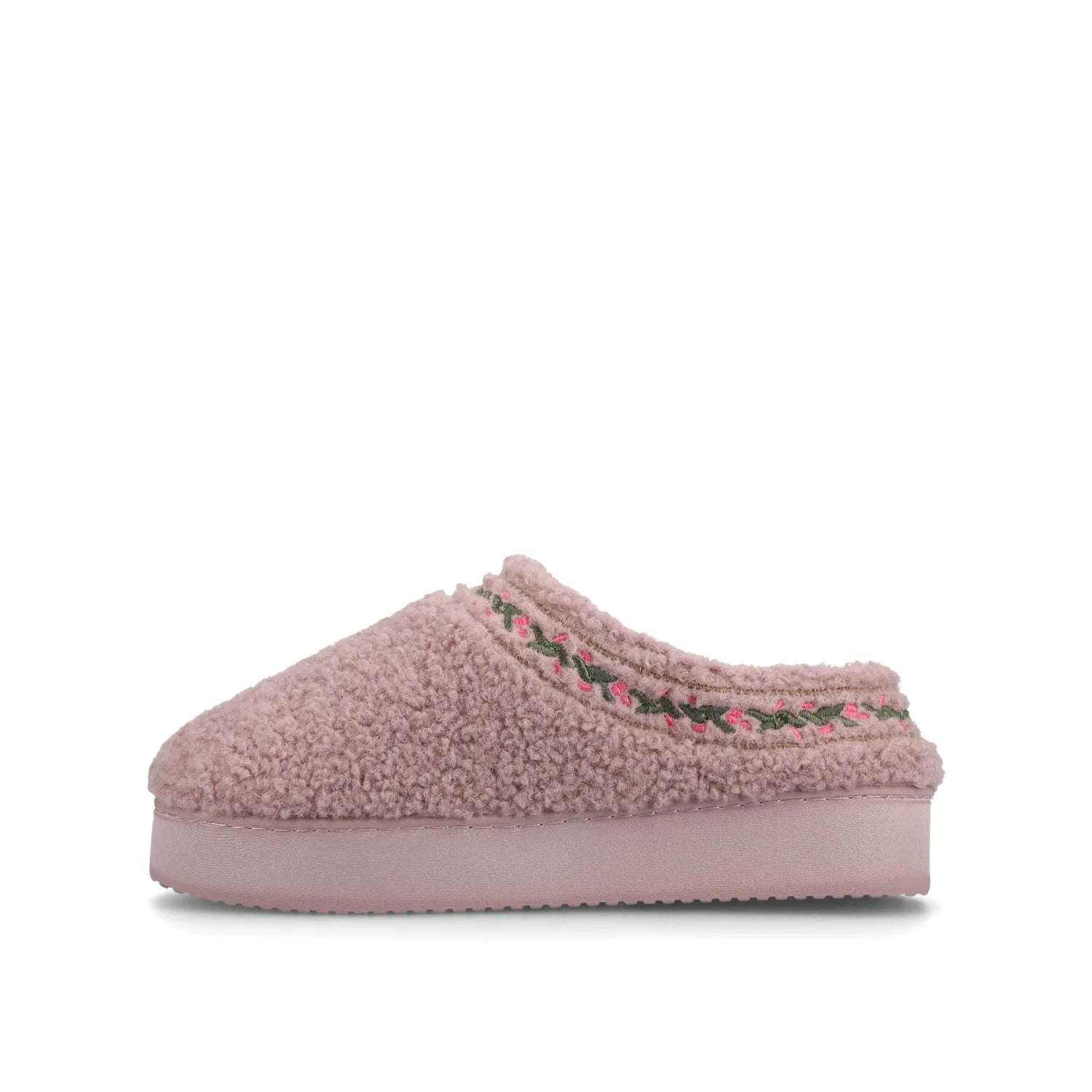Pallmer Slippers in Faux Shearling - Lilac Fleece
