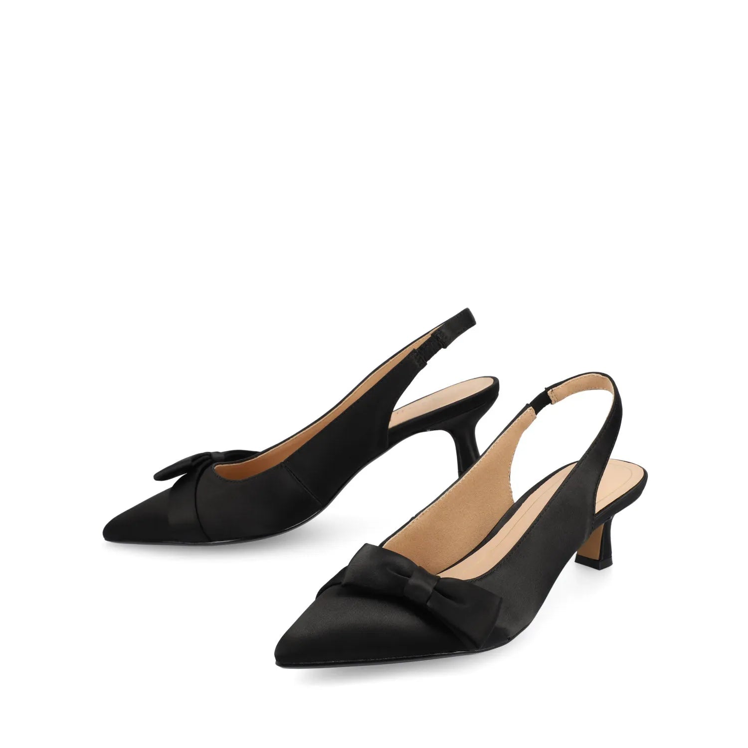 Paloma Slingback Kitten Heels in Black