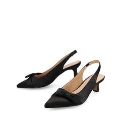 Paloma Slingback Kitten Heels in Black