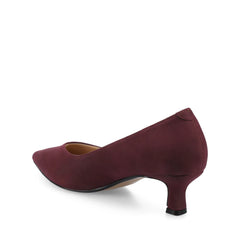 PAMMIE STATEMENT KITTEN HEELS - Oxblood
