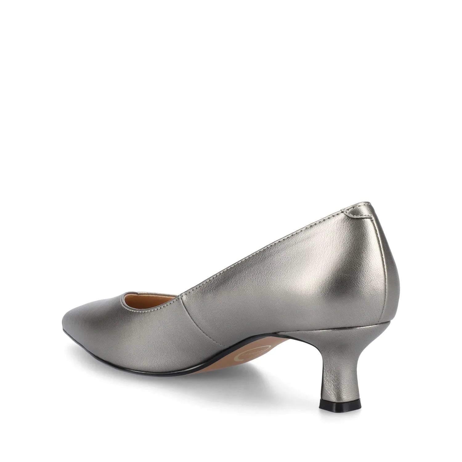 PAMMIE Statement Kitten Heels in Pewter