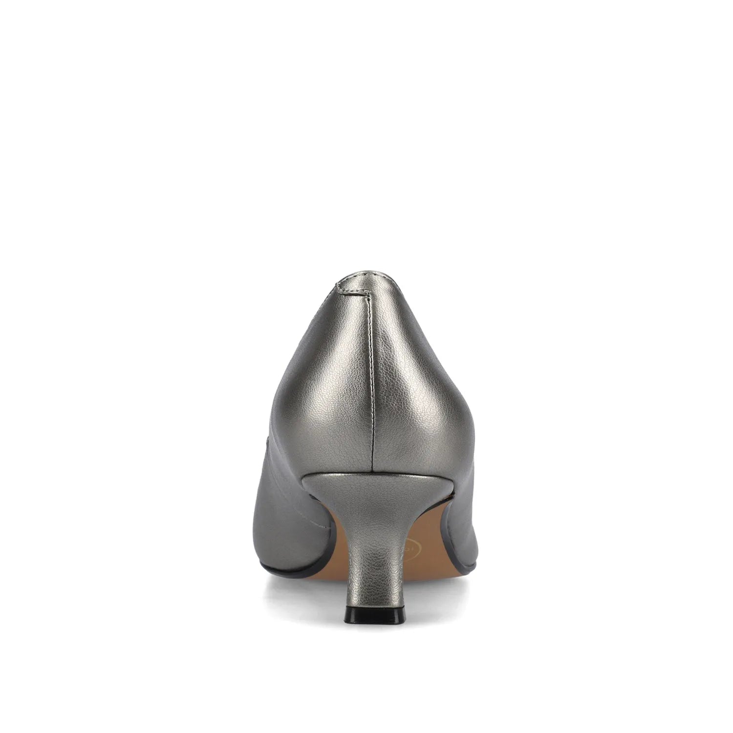 PAMMIE Statement Kitten Heels in Pewter