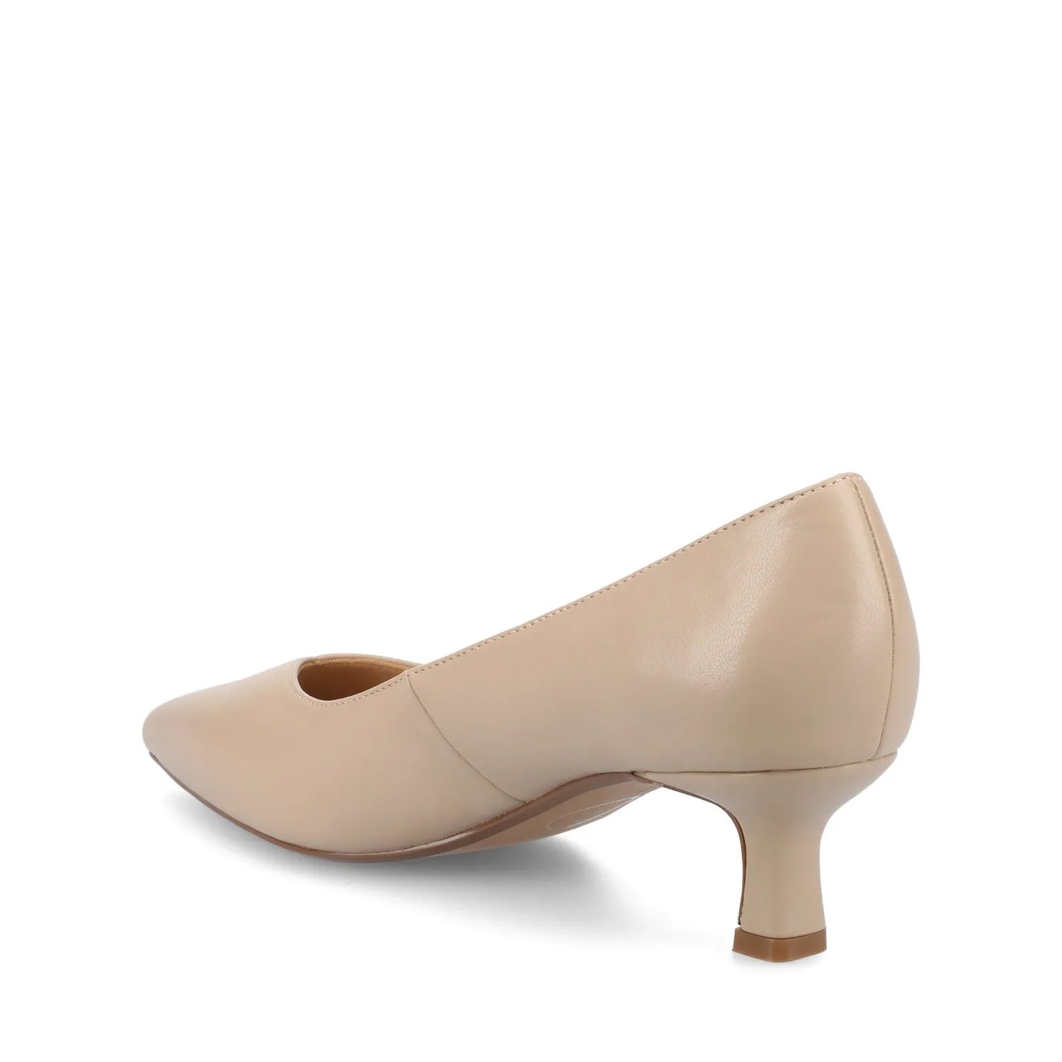 Pammie Kitten Heels in Vegan Leather - Taupe PU
