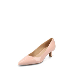 PAMMIE Patent Kitten Heels in Wide - Pink Patent