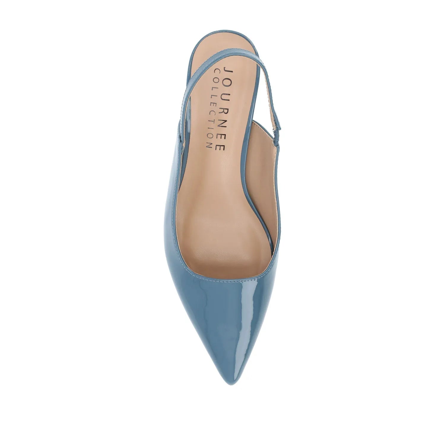 PAULINA Patent Kitten Heels in Wide - Patent Blue