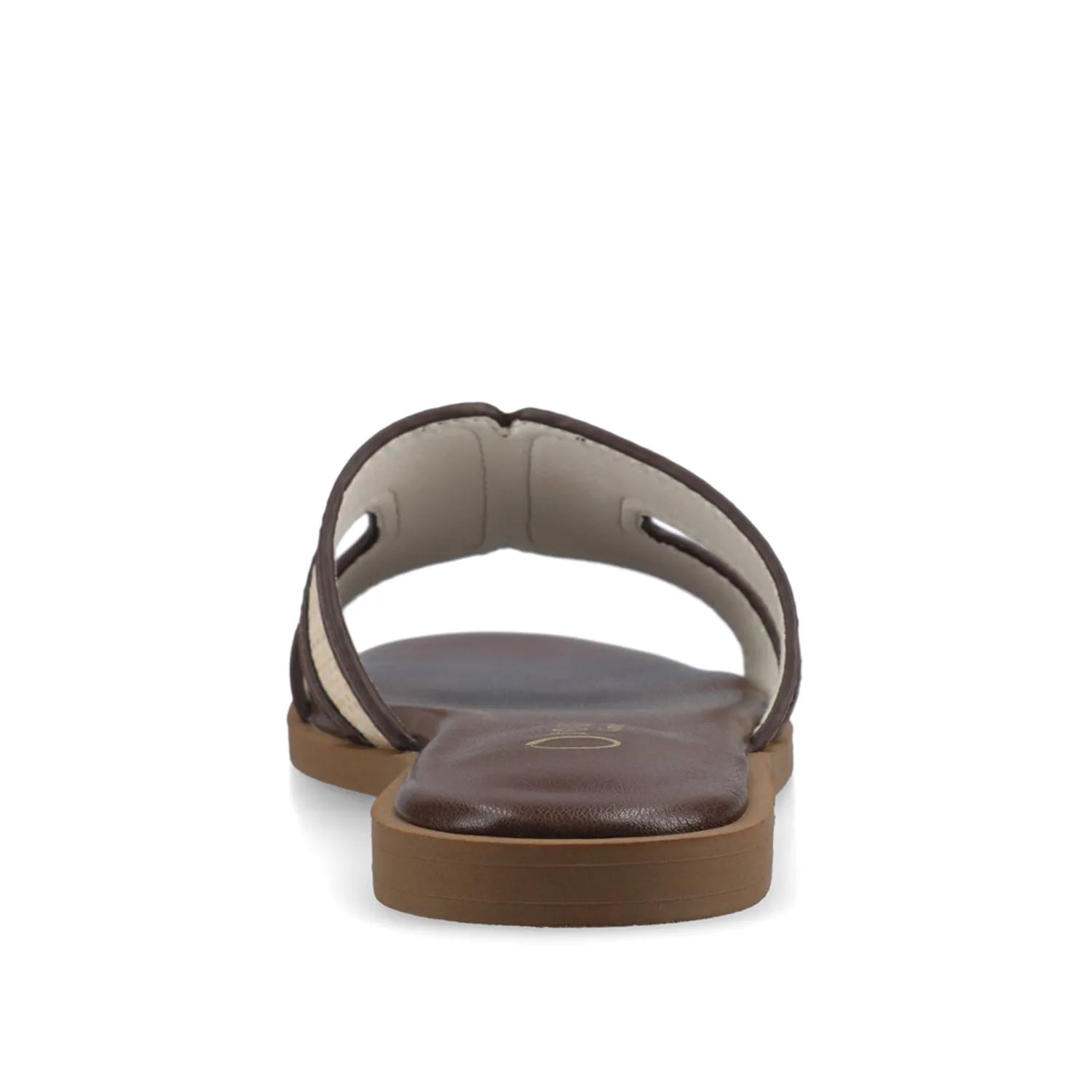 PRIMAH Flat Sandals in Chocolate Raffia