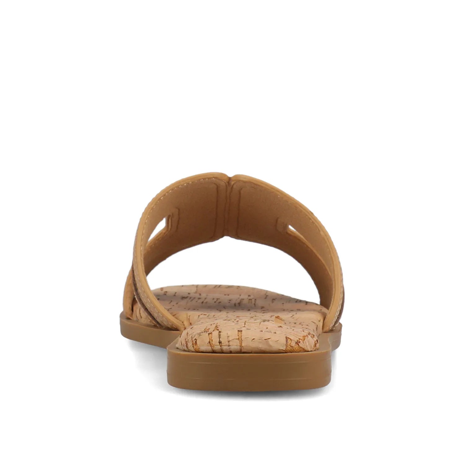 PRIMAH Wide Flat Sandals in Cork