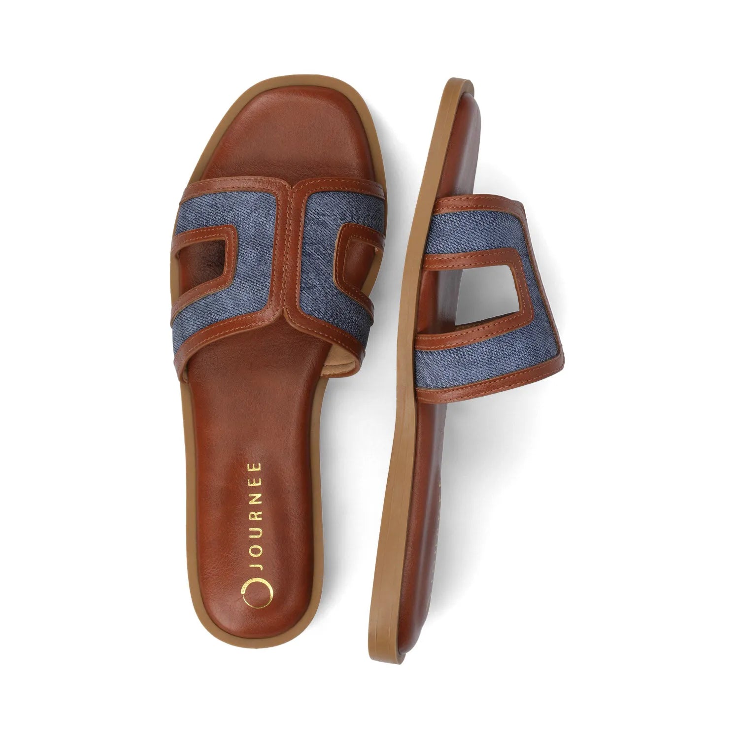 Primah Flat Sandals - Denim