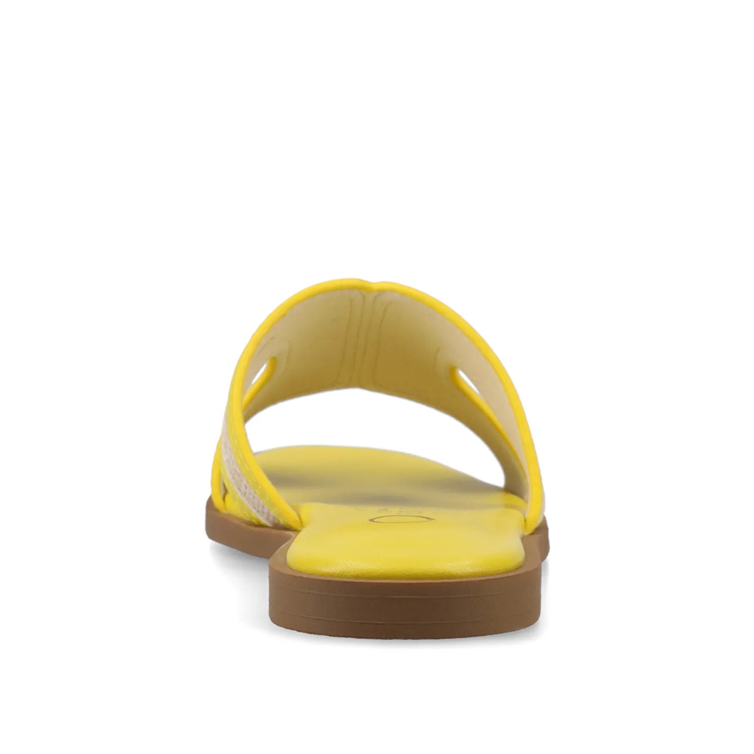 PRIMAH Flat Sandals in Mango Raffia