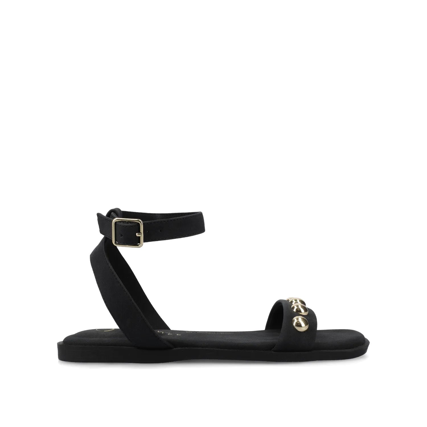 Primrose Ankle Strap Sandals in Black Nubuck