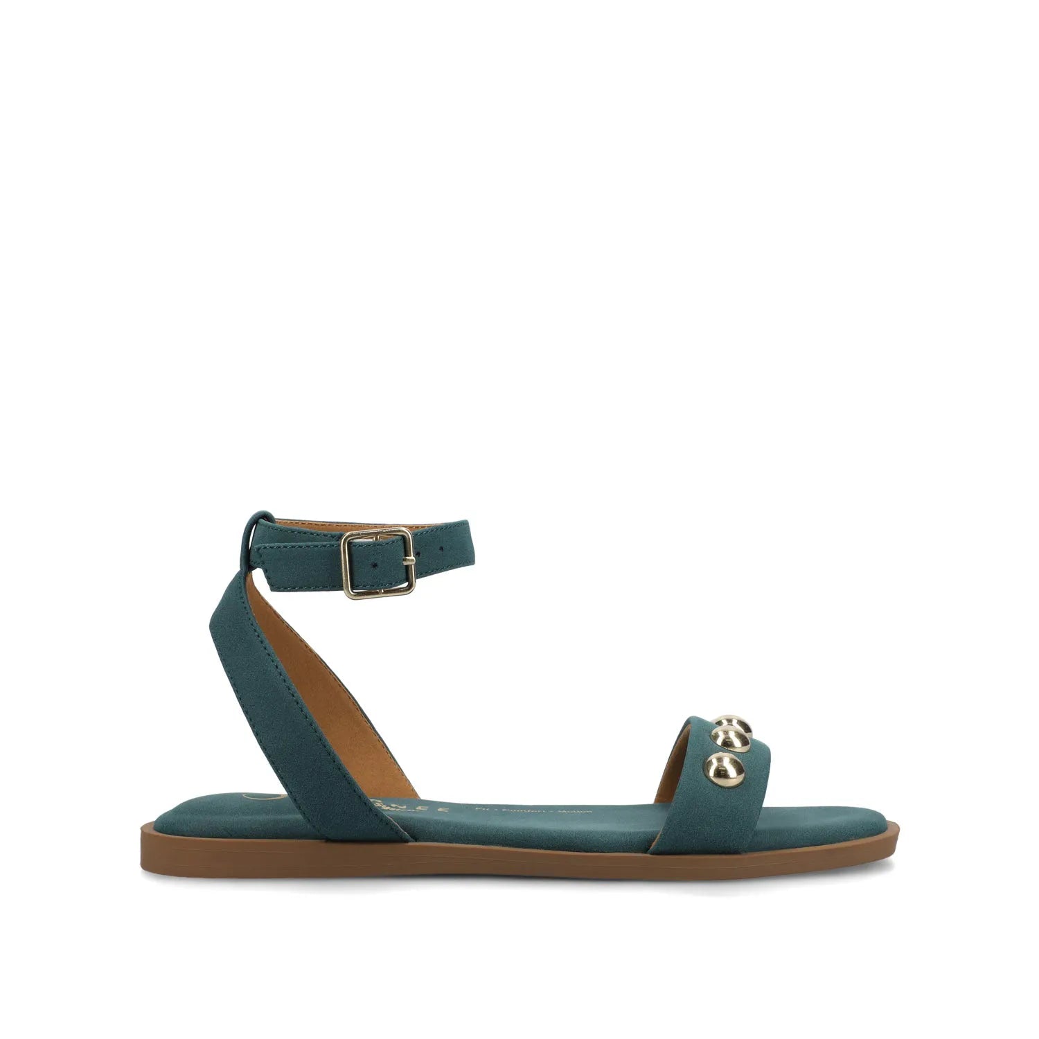 Primrose Ankle Strap Sandals in Teal Nubuck