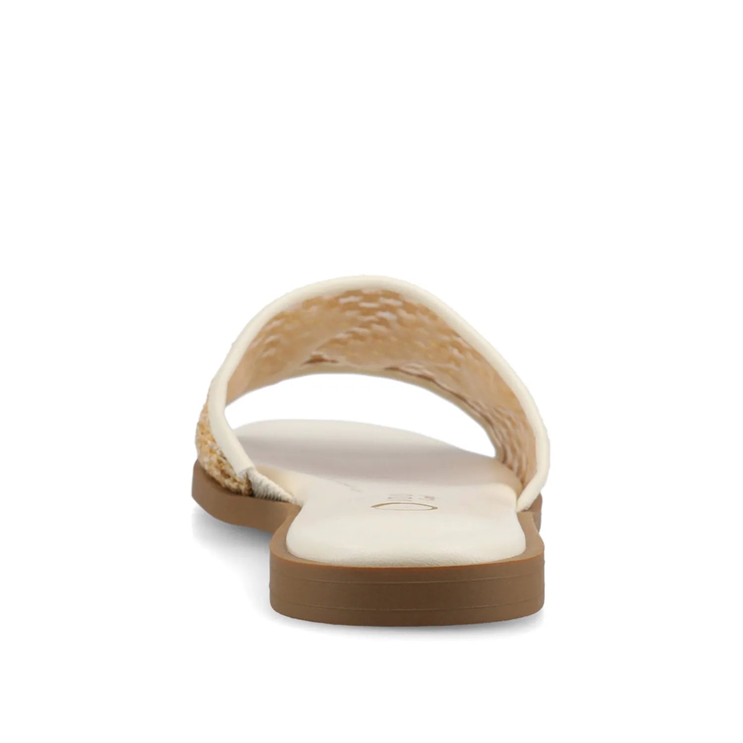 Prisilla Slide Sandals in Statement - Bone Open Raffia