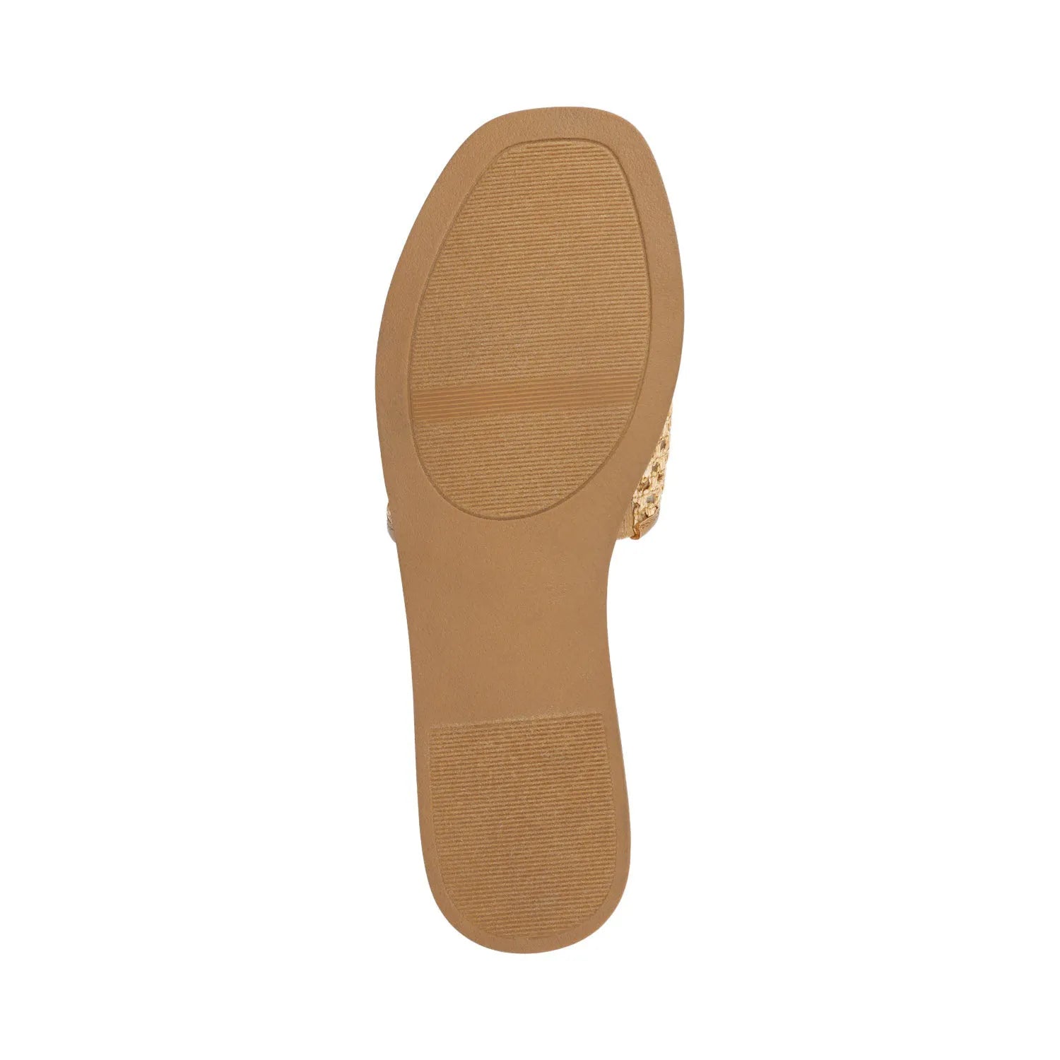 PRISILLA Slide Sandals in Statement - Cognac Open Raffia