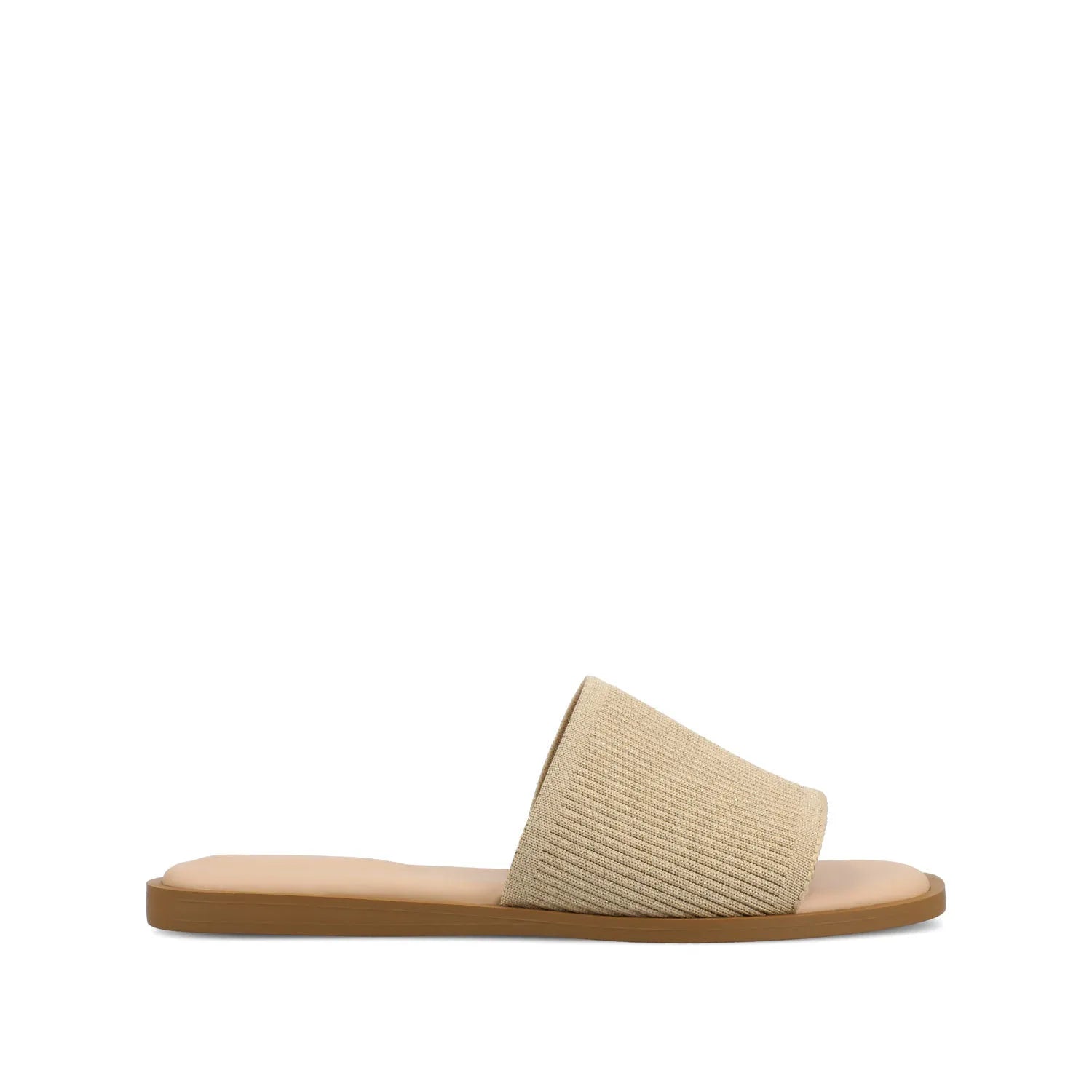 PRISILLA SLIDE SANDALS IN STATEMENT - Champagne