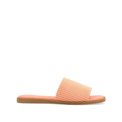 Prisilla Knit Slide Sandals - Peach