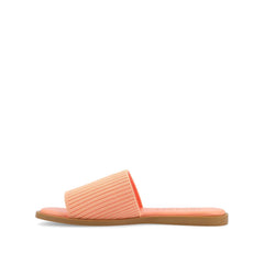 Prisilla Knit Slide Sandals - Peach