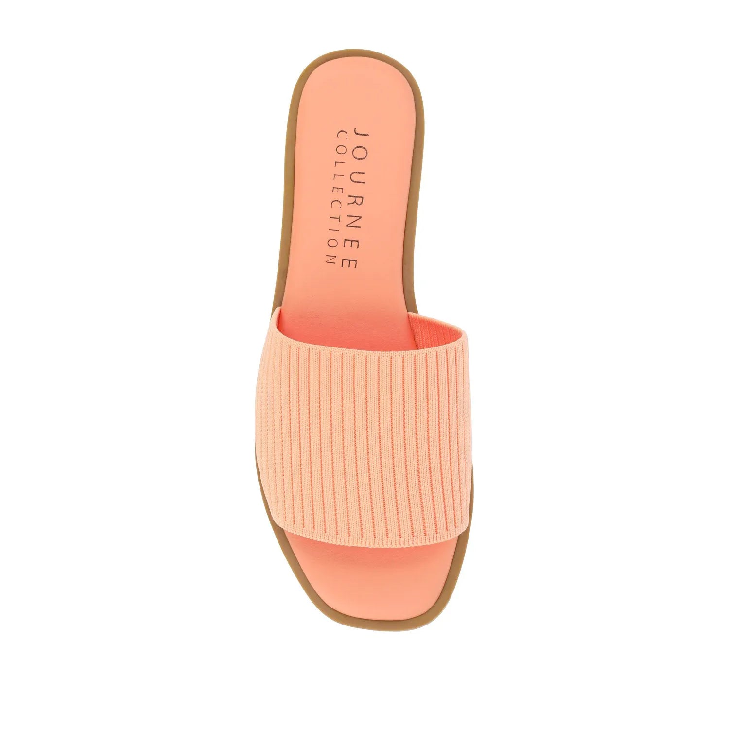 Prisilla Knit Slide Sandals - Peach