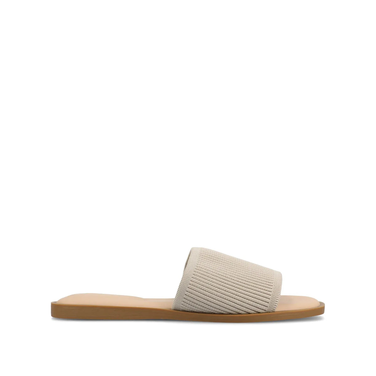 Prisilla Knit Slide Sandals - Taupe
