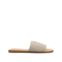 Prisilla Knit Slide Sandals - Taupe