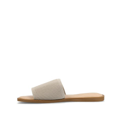 Prisilla Knit Slide Sandals - Taupe
