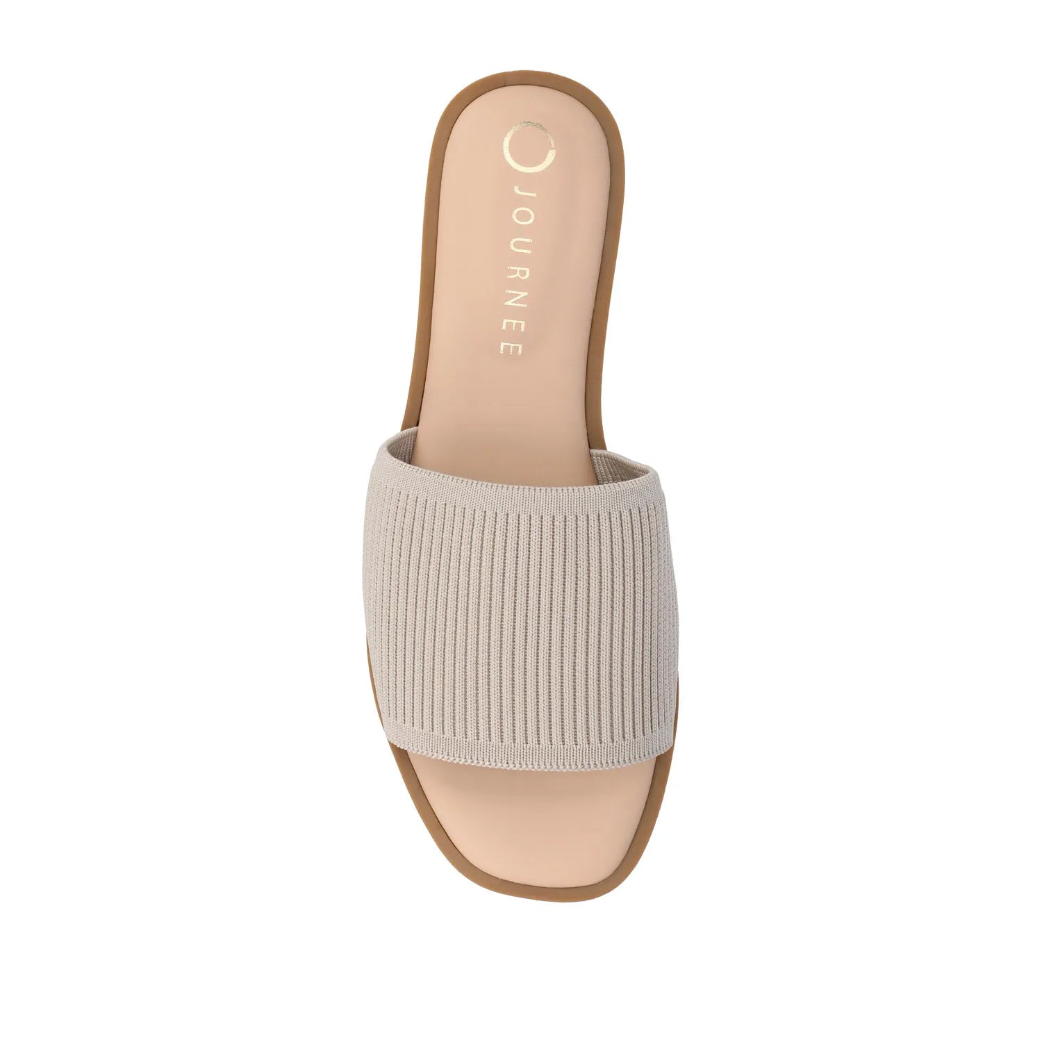 Prisilla Knit Slide Sandals - Taupe