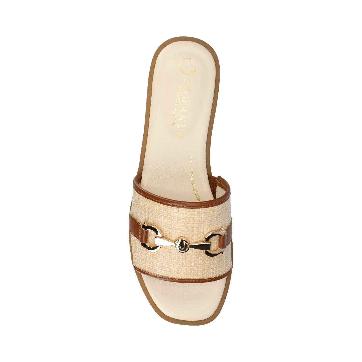 PRIYA SLIP ON SANDALS - Natural Cognac