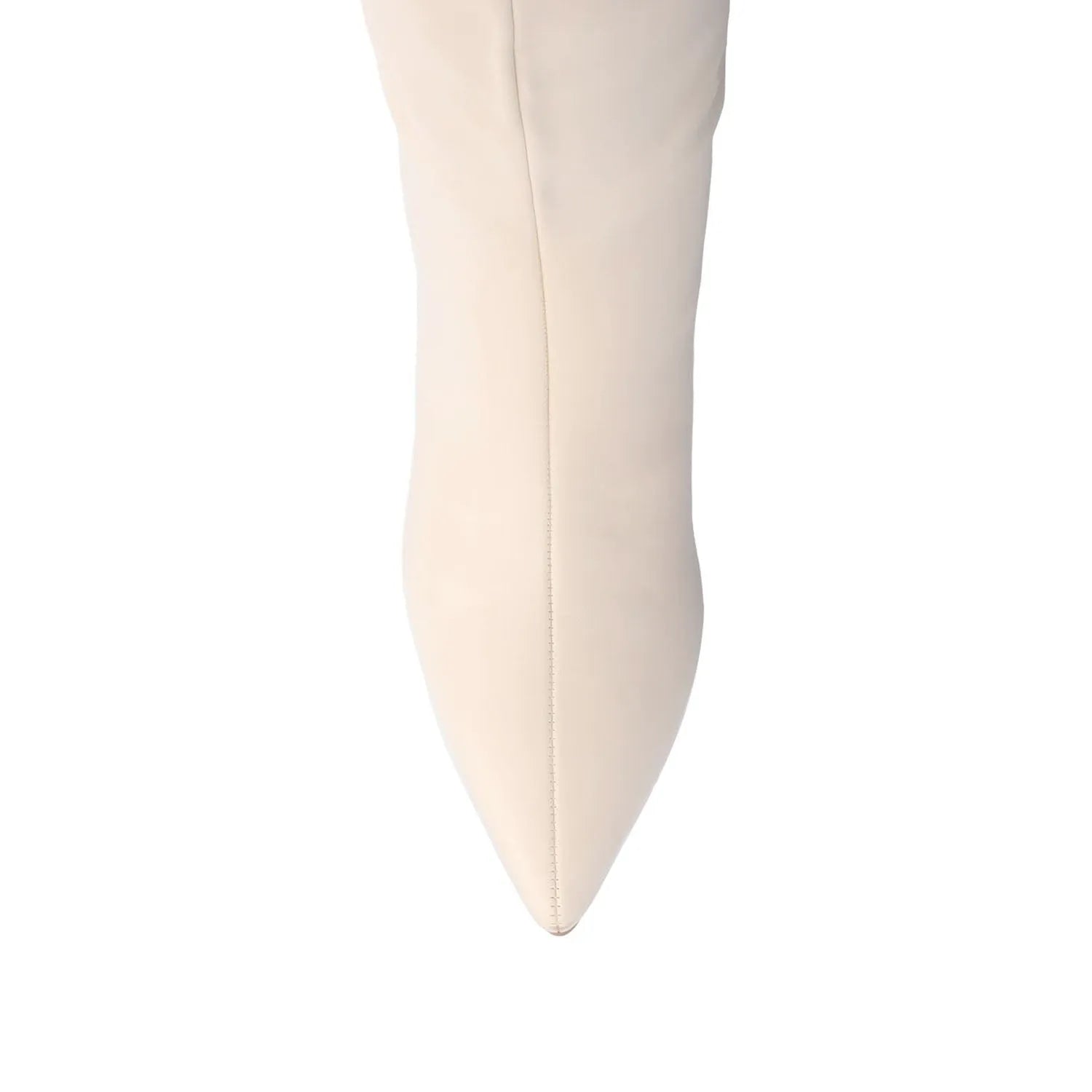REHELA Knee-High Boots in Vegan Leather - Bone