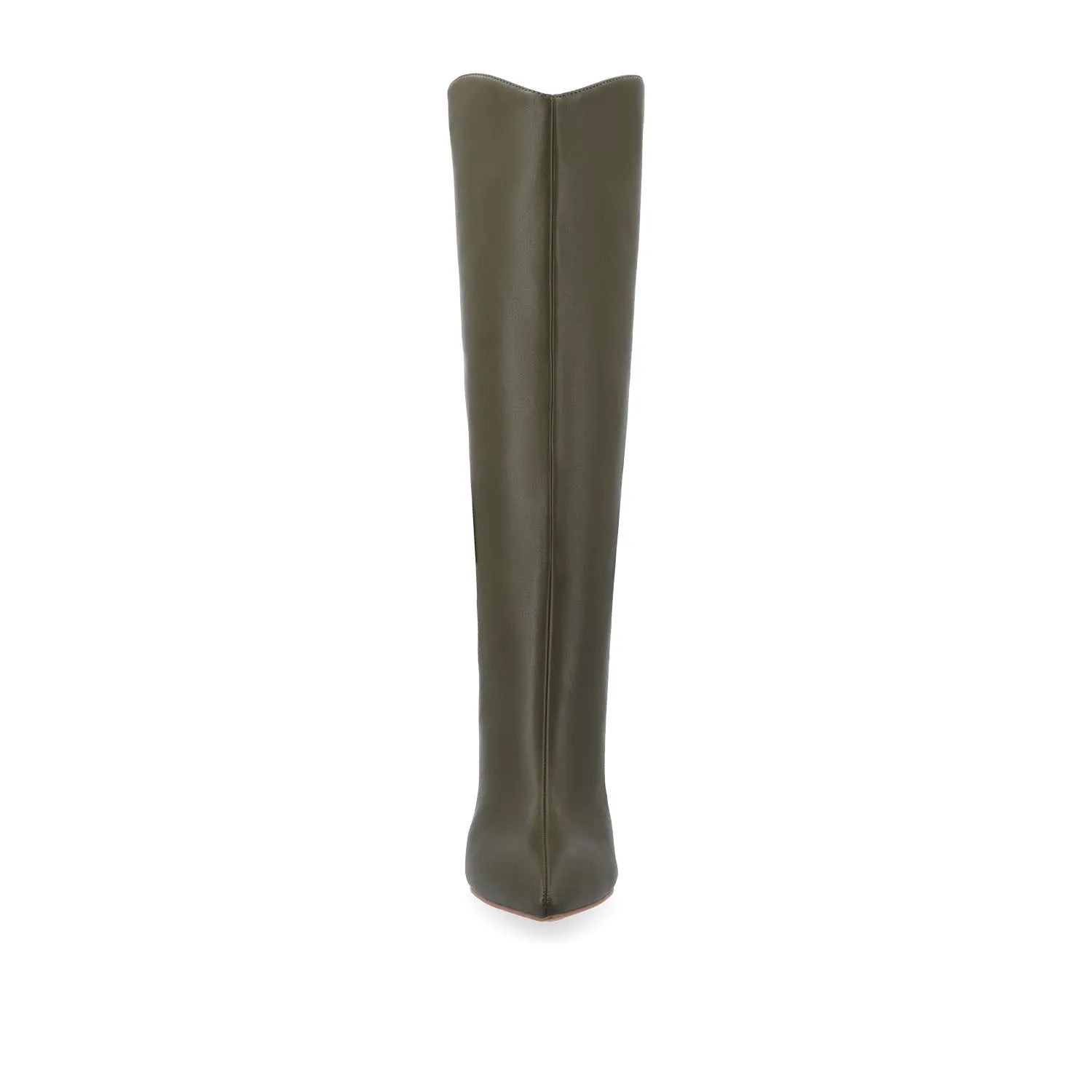 REHELA Knee-High Boots in Vegan Leather - Olive