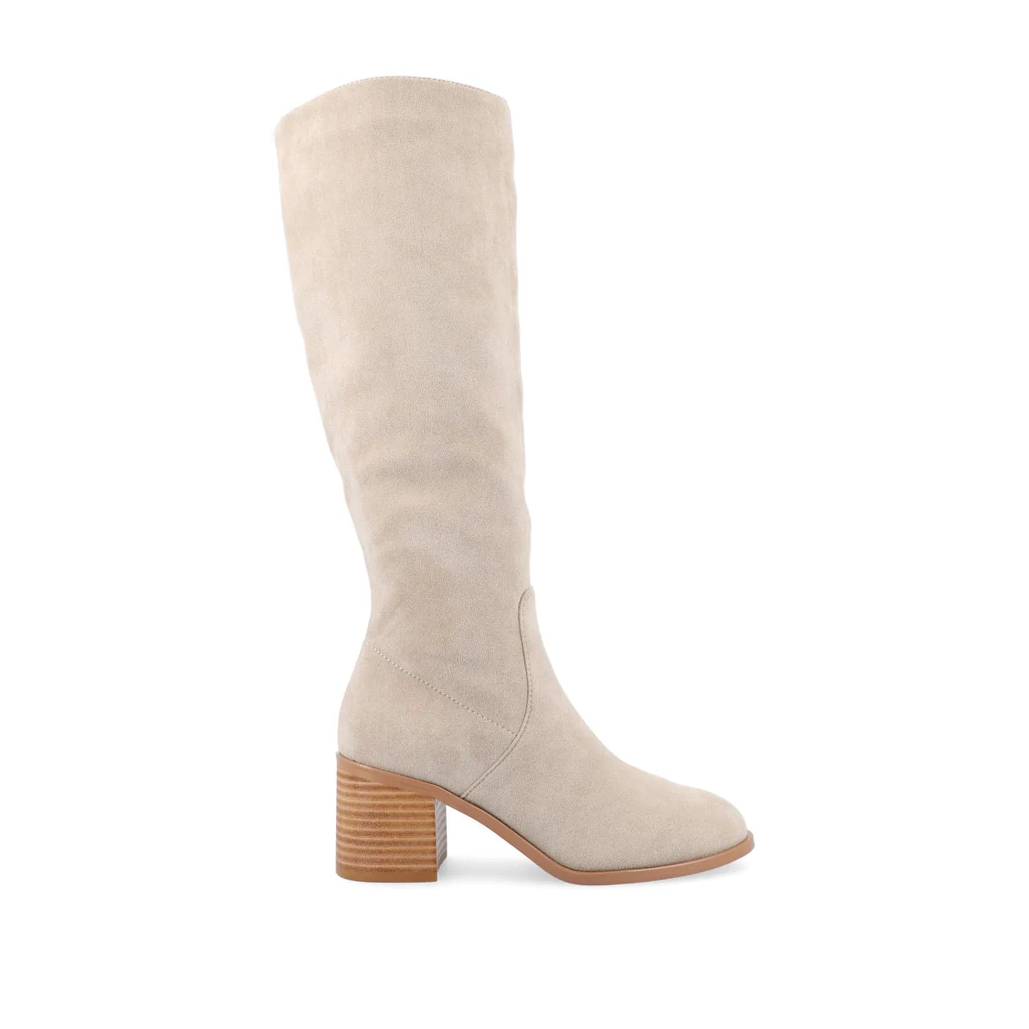 Romilly Knee-High Boots in Vegan Leather - Stone