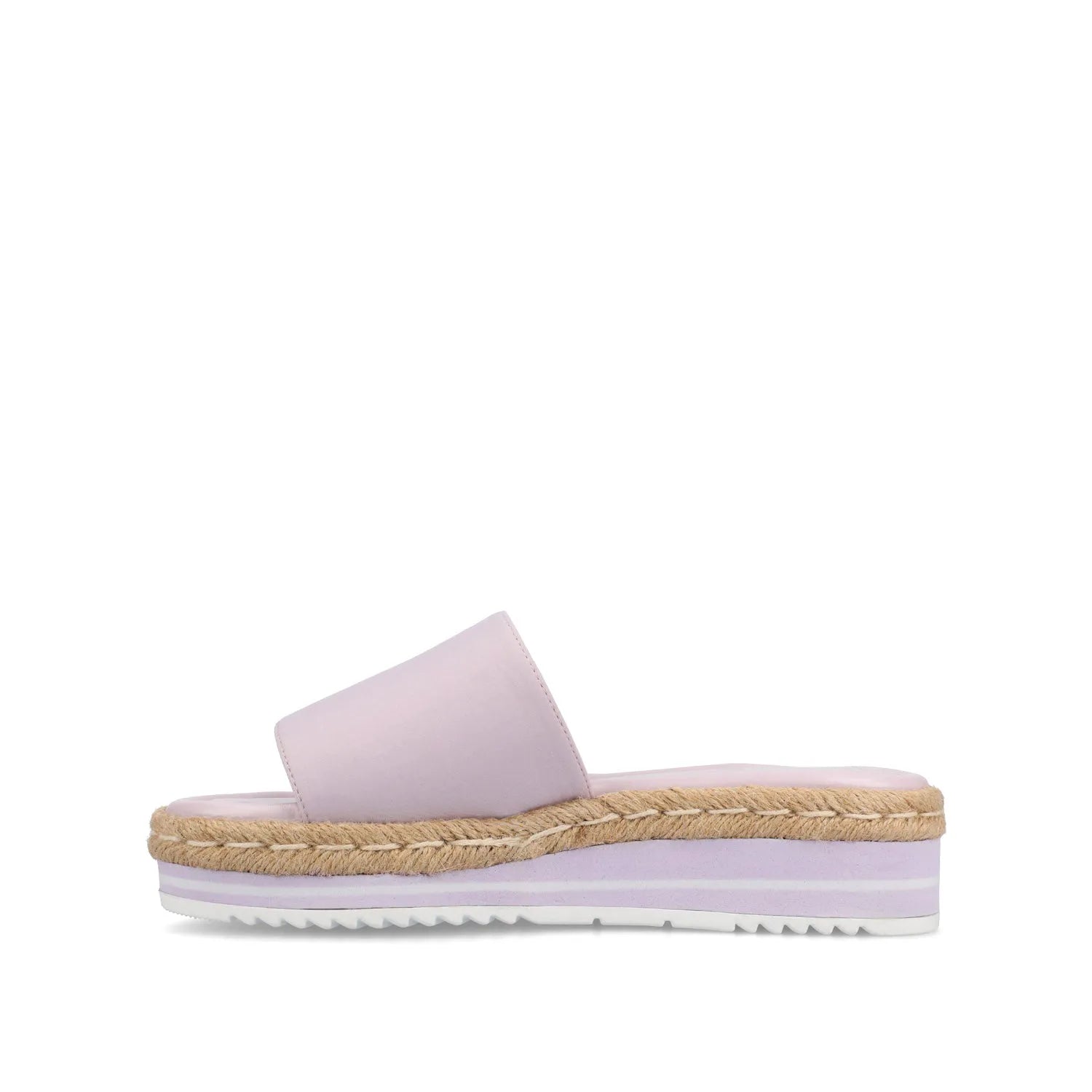 ROSEY Espadrille Wedge Heel Sandals in Statement Wide - Lilac