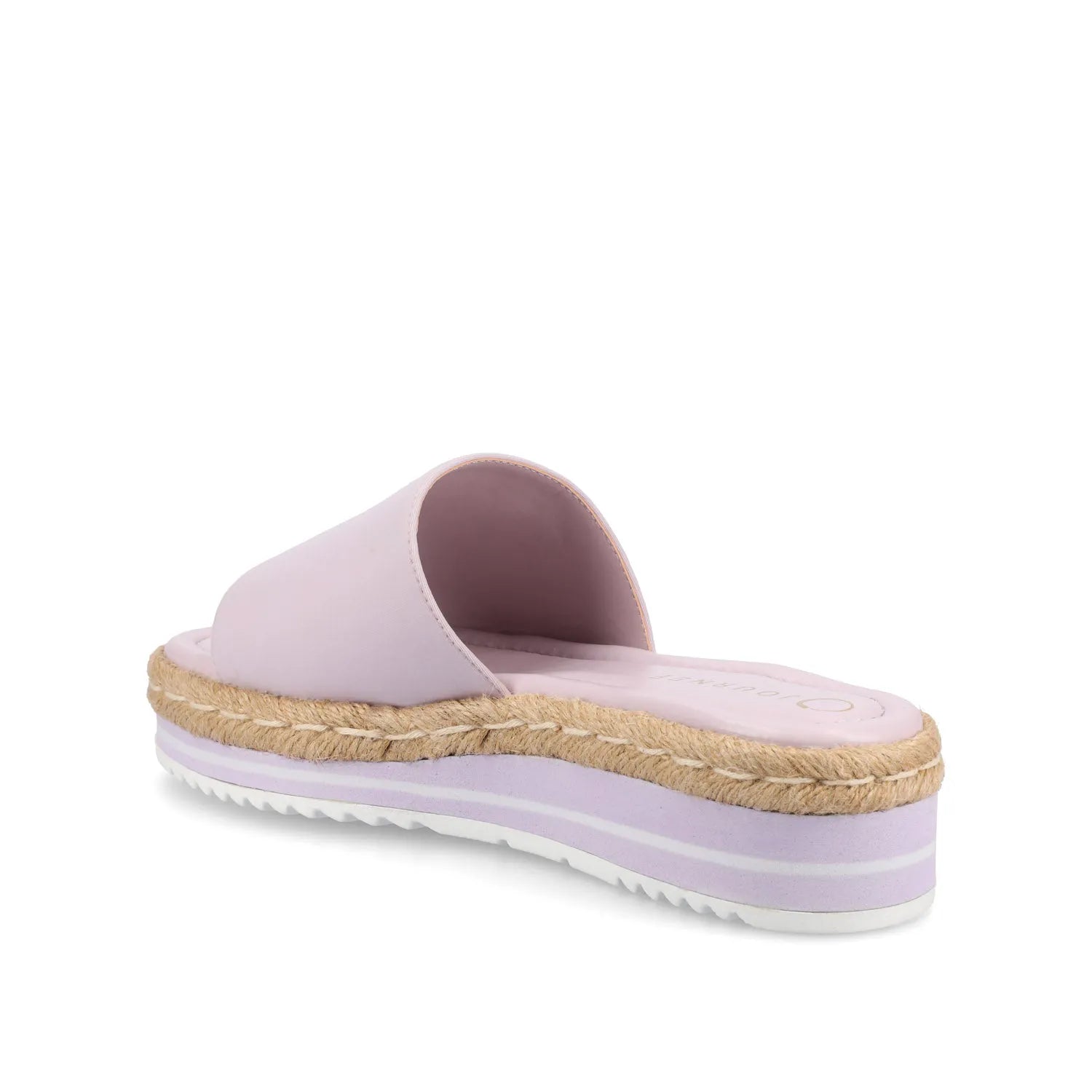 ROSEY Espadrille Wedge Heeled Slide Sandals in Statement Lilac