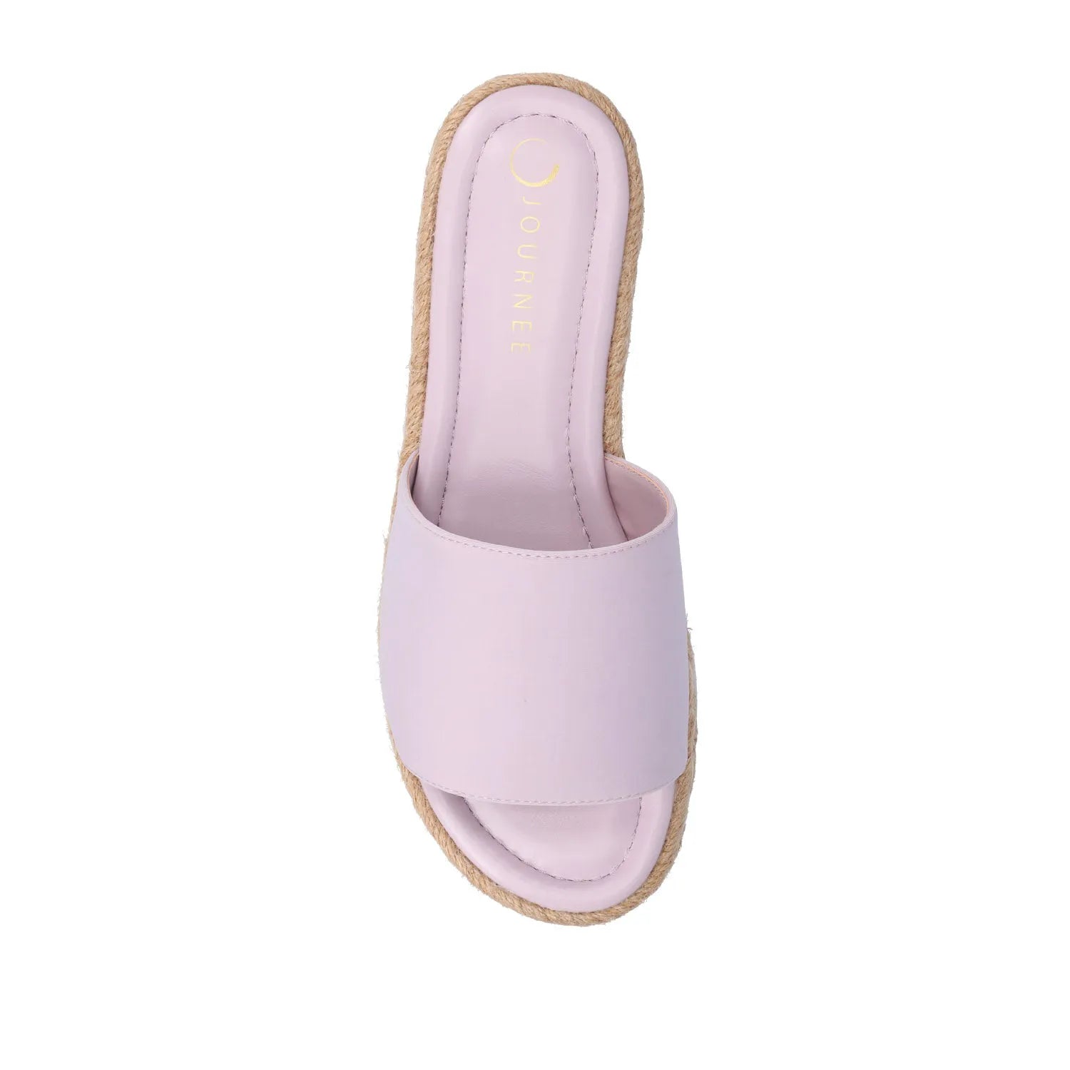 ROSEY Espadrille Wedge Heeled Slide Sandals in Statement Lilac