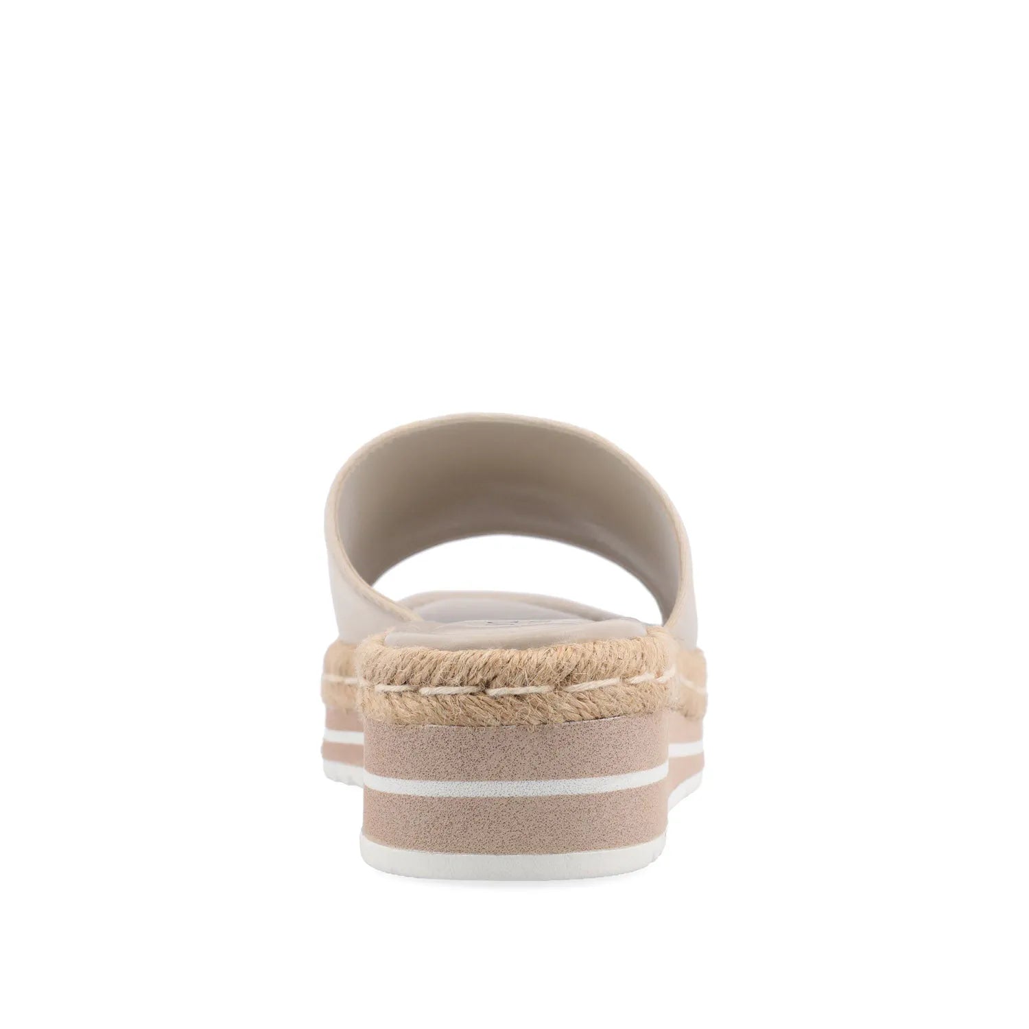 Taupe Rosey Espadrille Wedge Heeled Slide Sandals