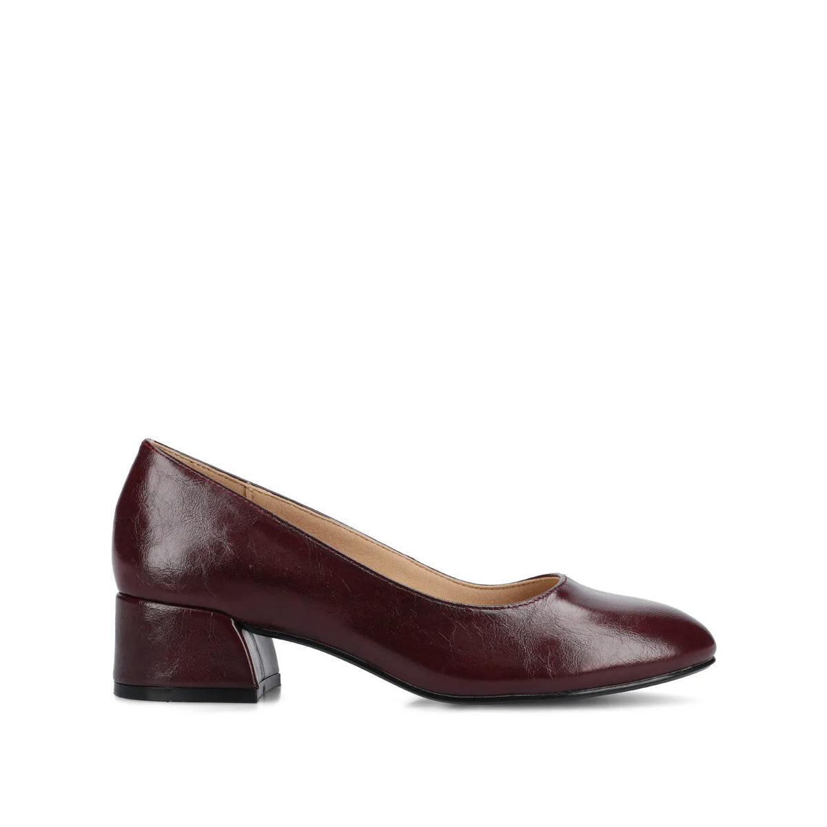 SAAR II Low Pump Heels in Patent - Oxblood Patent