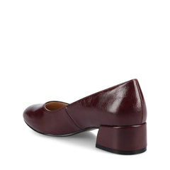 SAAR II Low Pump Heels in Patent - Oxblood Patent