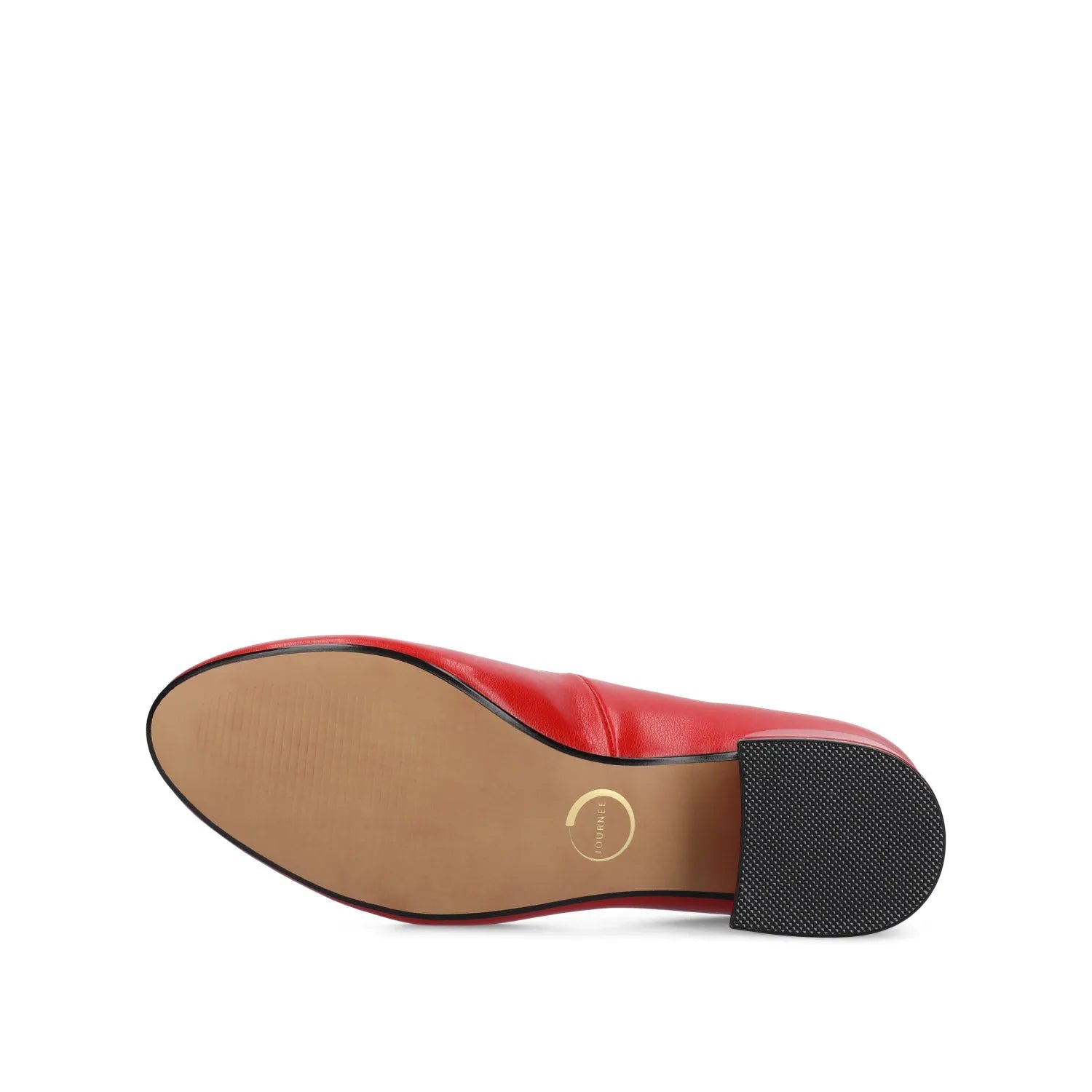 SAAR II Block Heel Pumps in Vegan Leather - Red PU