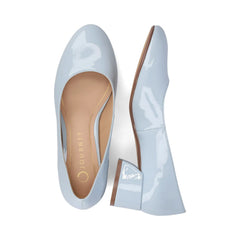 SAAR II Patent Pump Heels in Wide - Blue