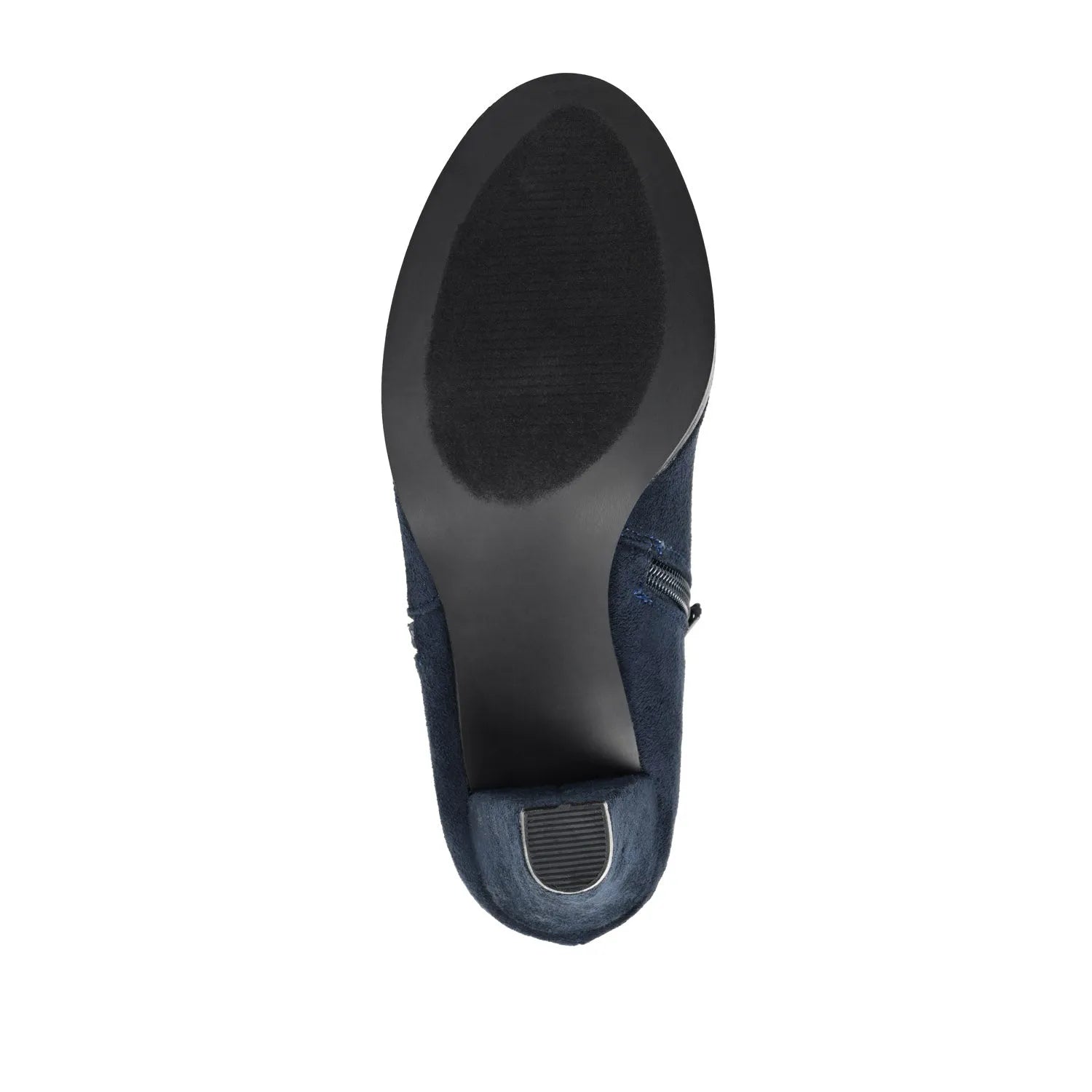 SANZI ZIP-UP BOOTIES IN FAUX SUEDE - Navy Nubuck