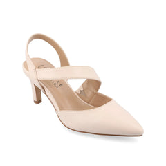 Scarlett Stiletto Heels in Patent - Beige