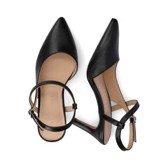 Scipio Crossover Ankle Strap Pumps - Black