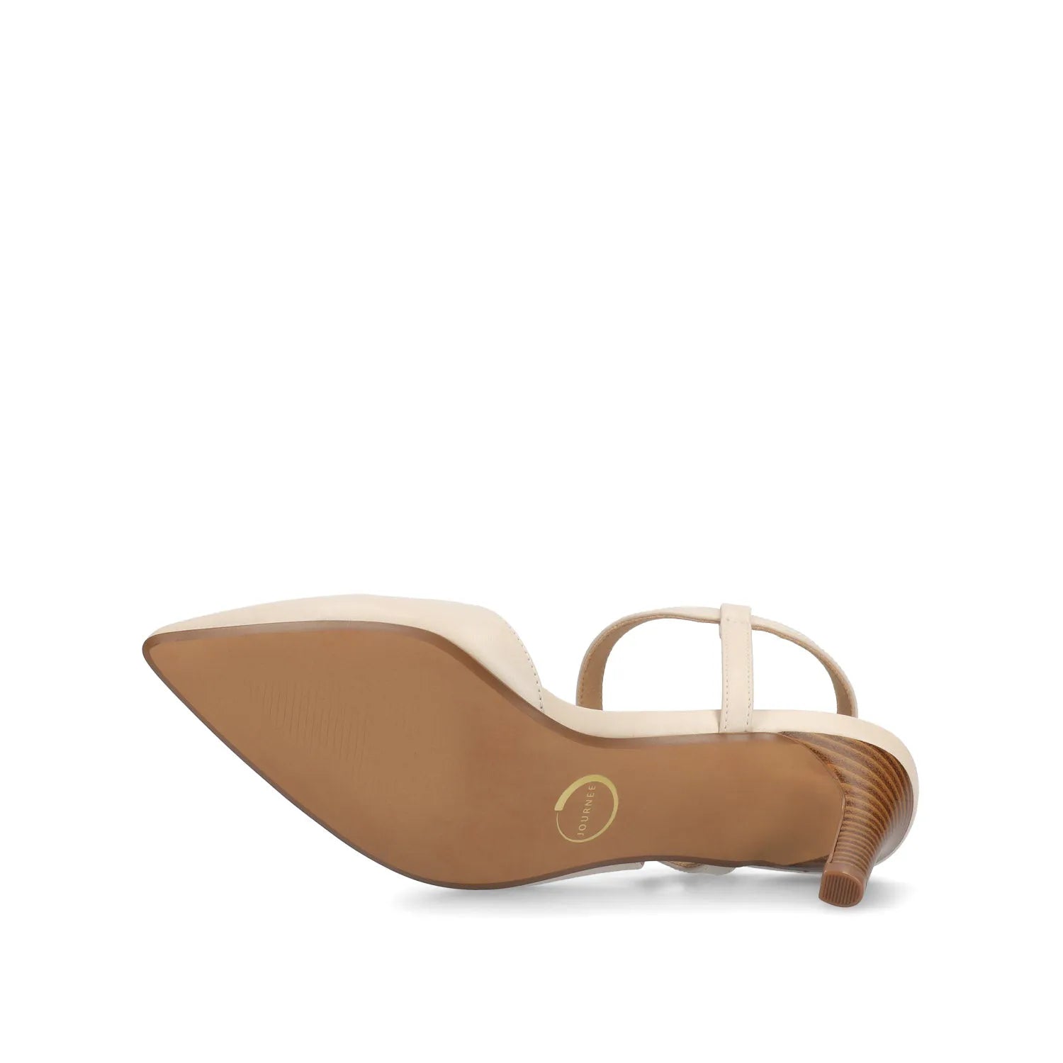 Scipio Crossover Ankle Strap Pumps in Bone