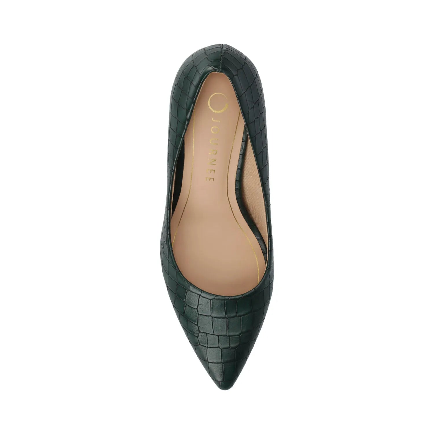 SCYLEE Stiletto Pump Heels in Green Croco