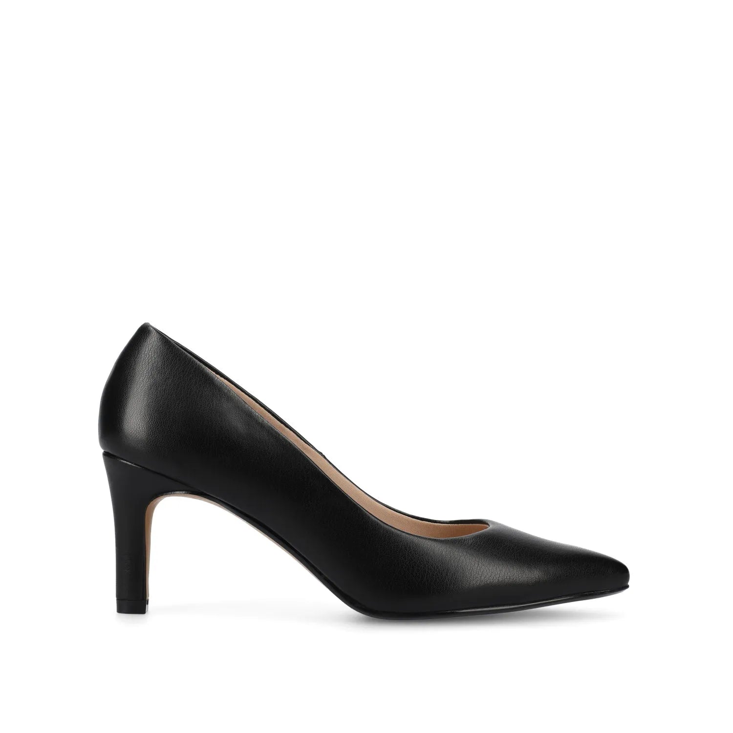 SCYLEE Wide-Fit Leather Stiletto Heels in Black PU