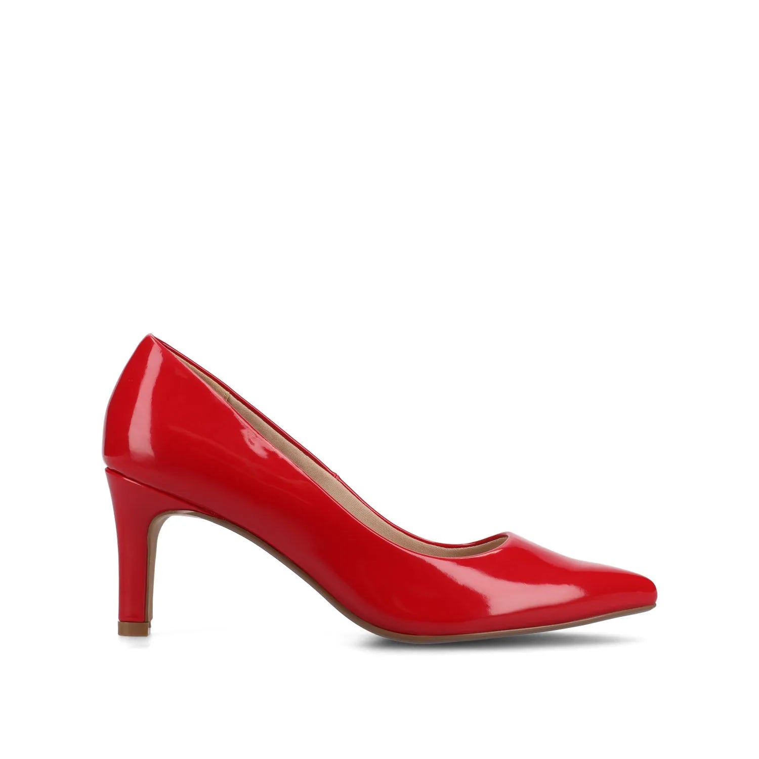 SCYLEE Wide-Fit Patent Stiletto Heels in Red