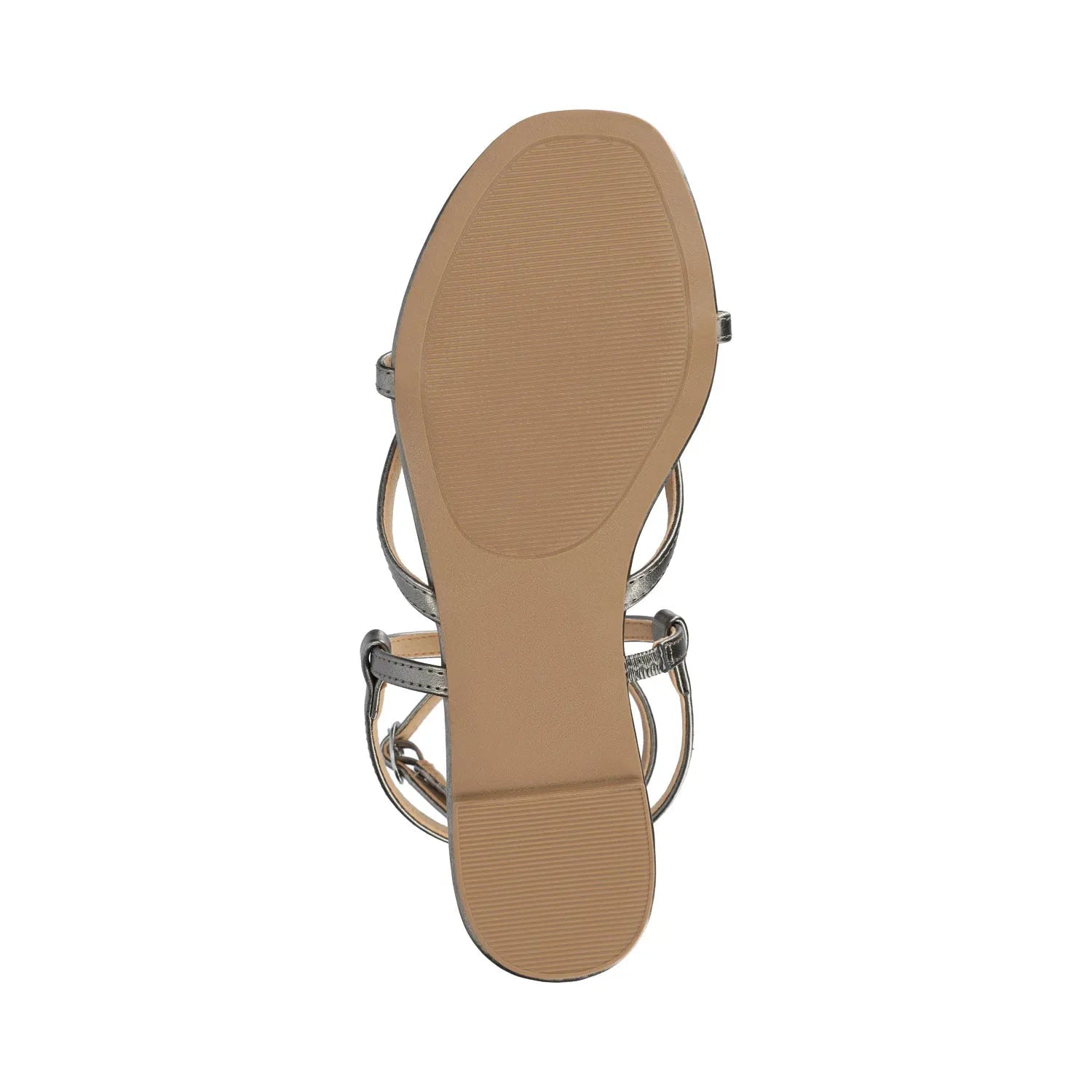 Serissa Crisscross Sandal in Vegan Leather - Pewter