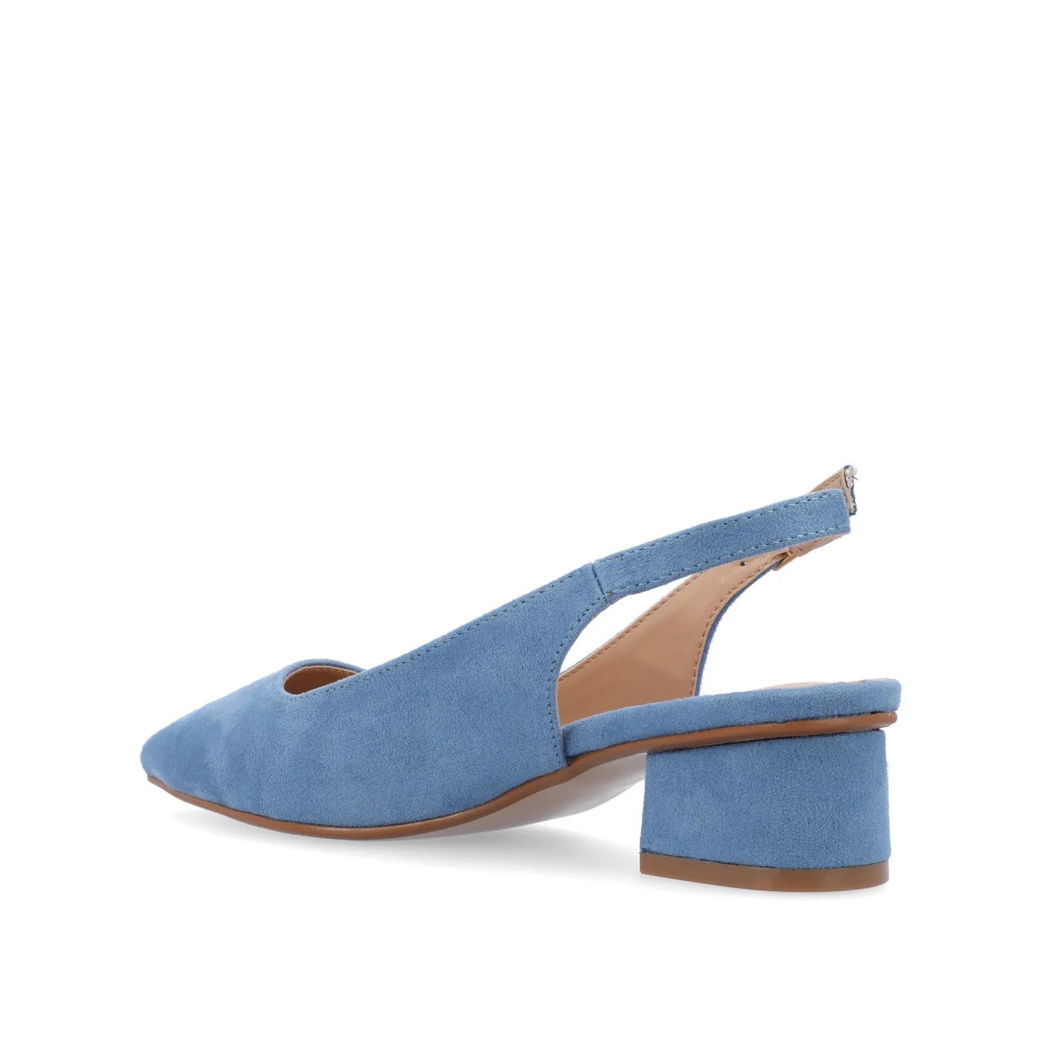 Sylvia Low Block Heels in Wide - Blue