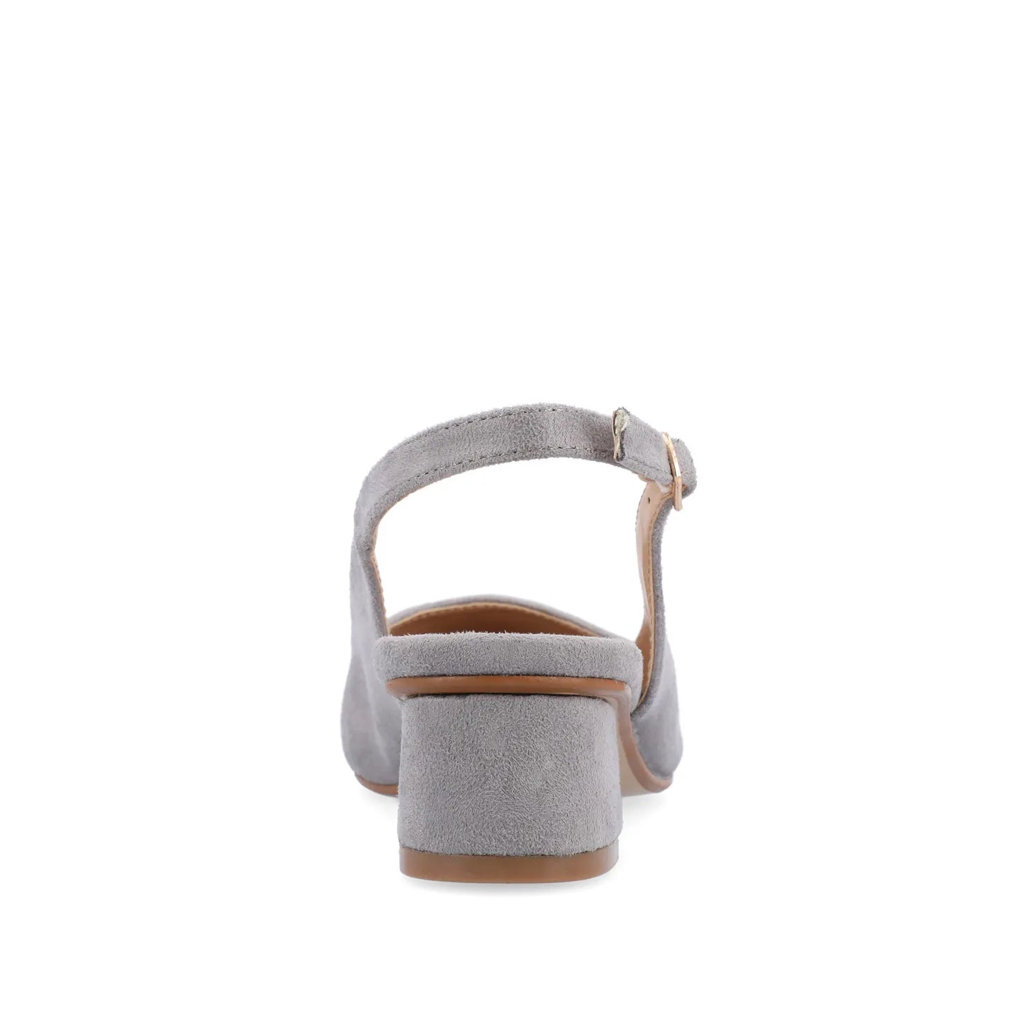Sylvia Low Block Heels in Wide - Grey