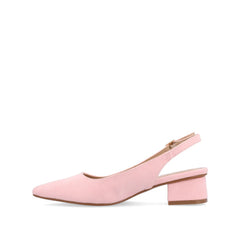 Sylvia Low Block Heels in Wide - Pink
