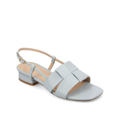 Tabatha Low Block Heels in Vegan Leather - Blue